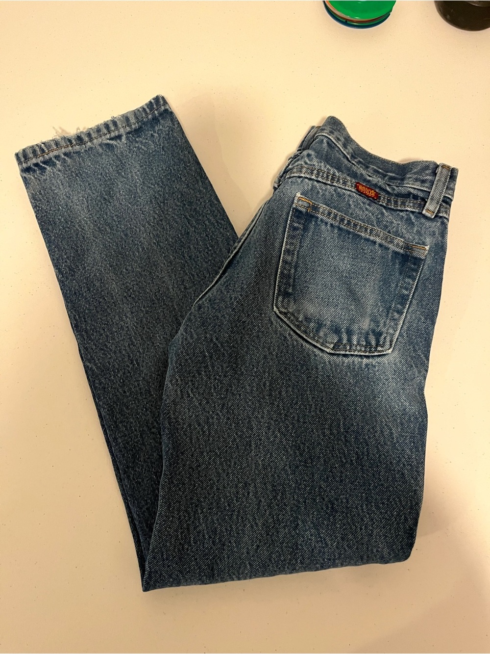 Rustler Women's Straight Leg Blue Denim Jeans
